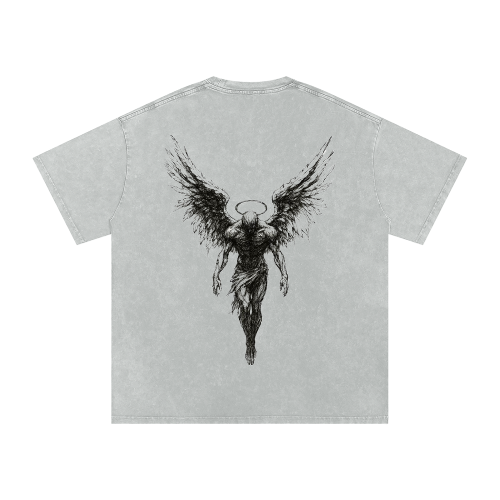 Snow Washed Oversized Cotton T-Shirt