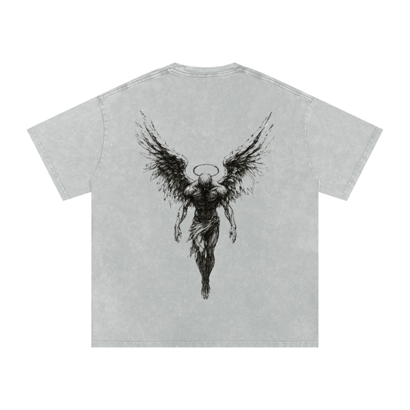 Snow Washed Oversized Cotton T-Shirt