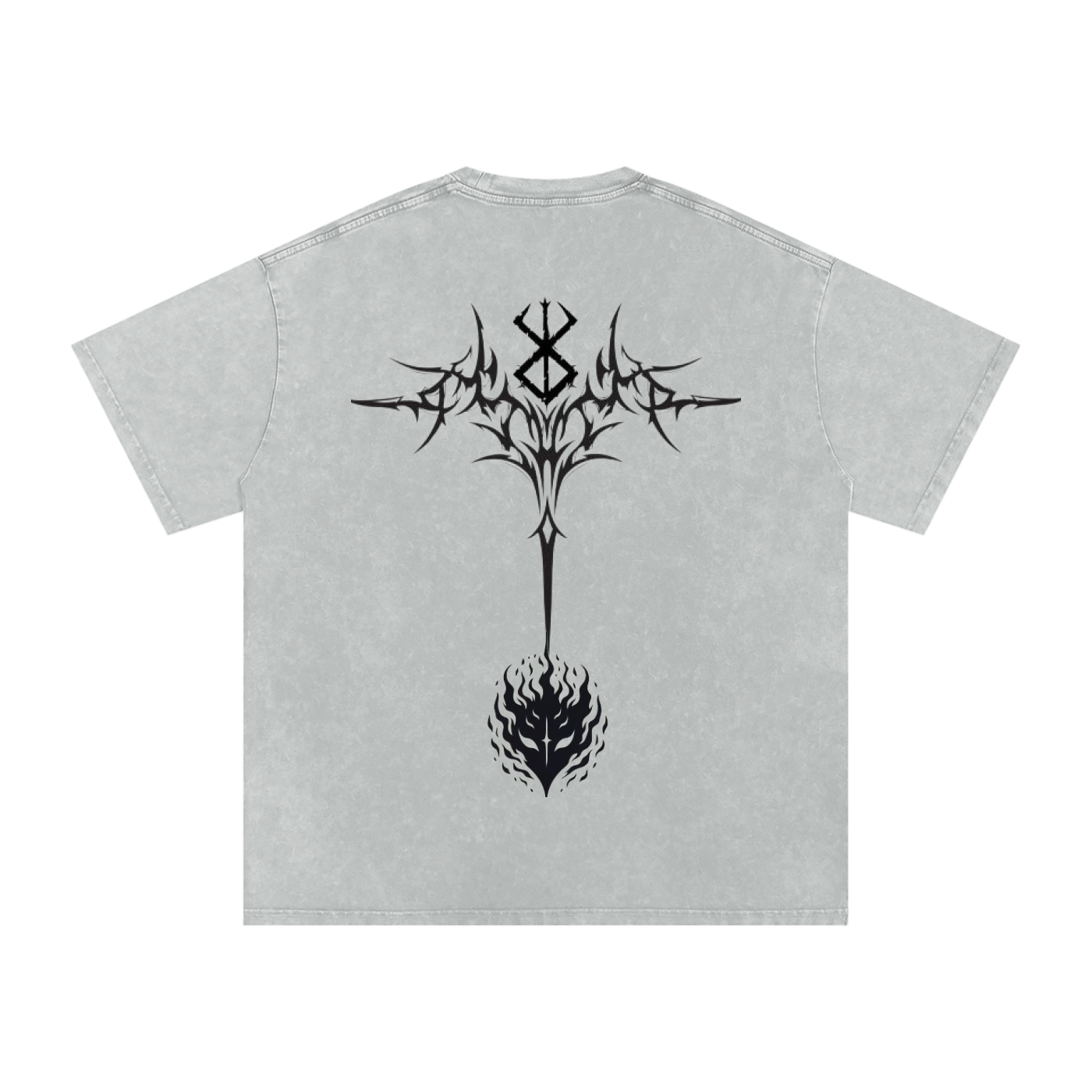Snow Washed Oversized Cotton T-Shirt