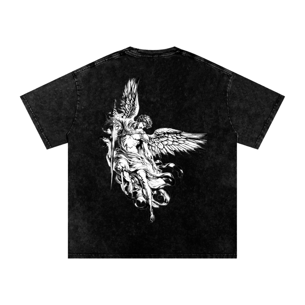 Snow Washed Oversized Cotton T-Shirt
