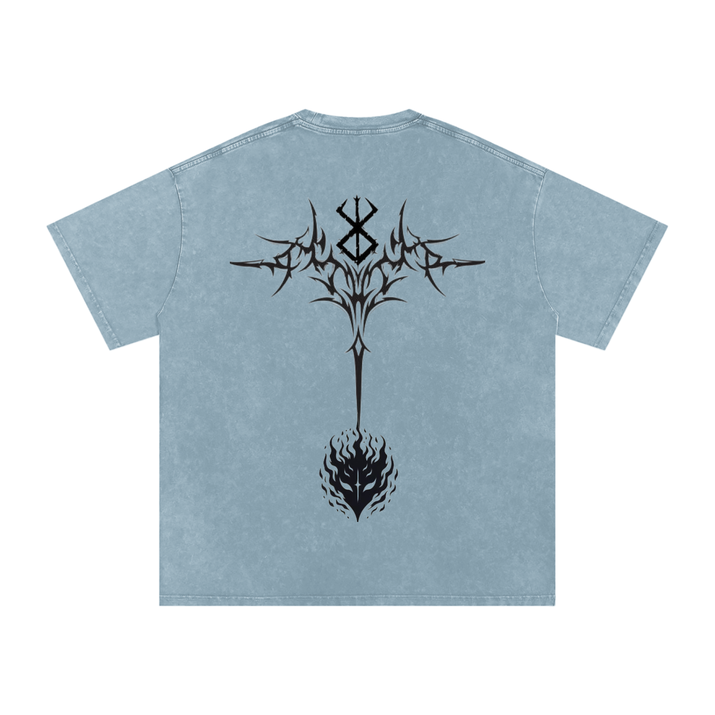 Snow Washed Oversized Cotton T-Shirt