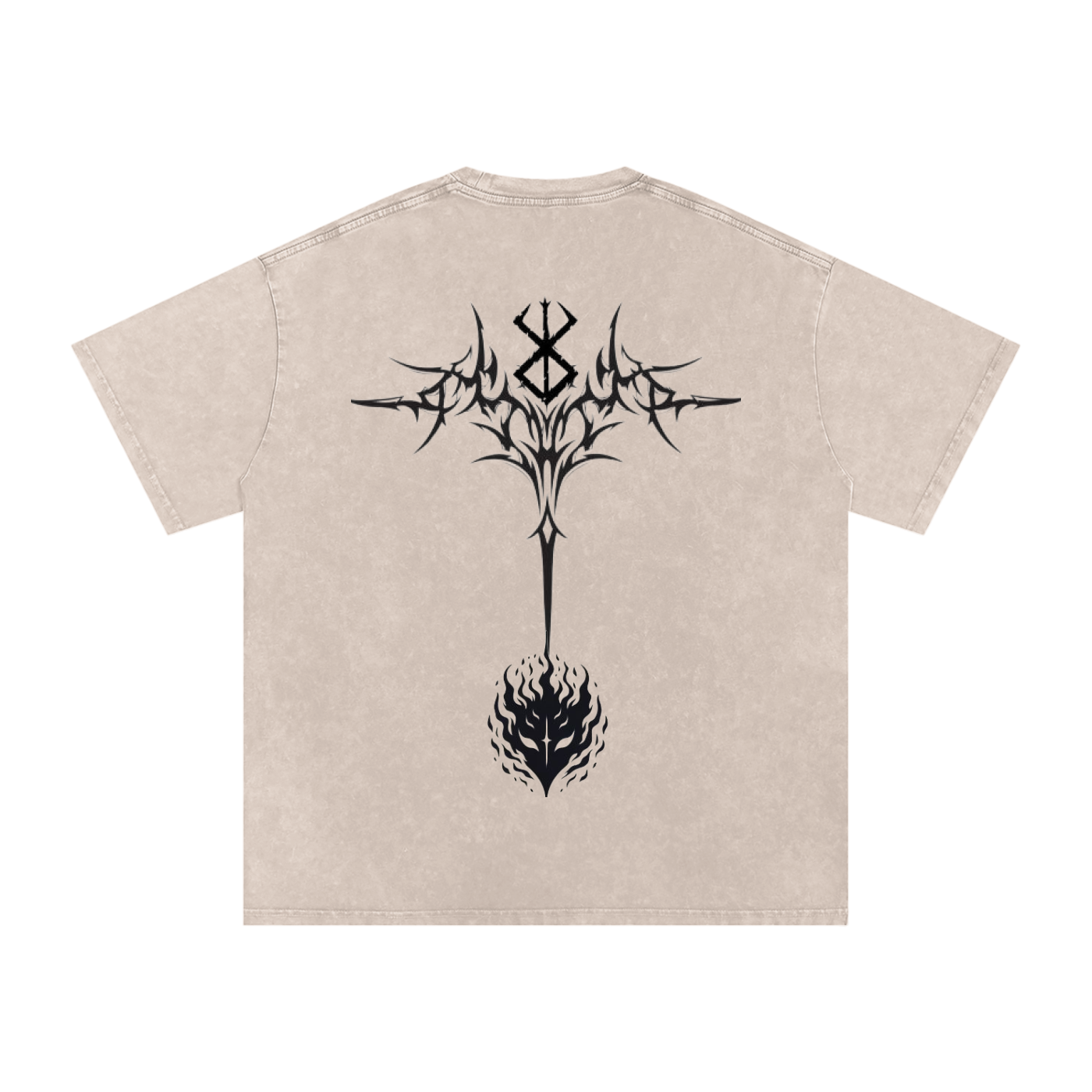 Snow Washed Oversized Cotton T-Shirt