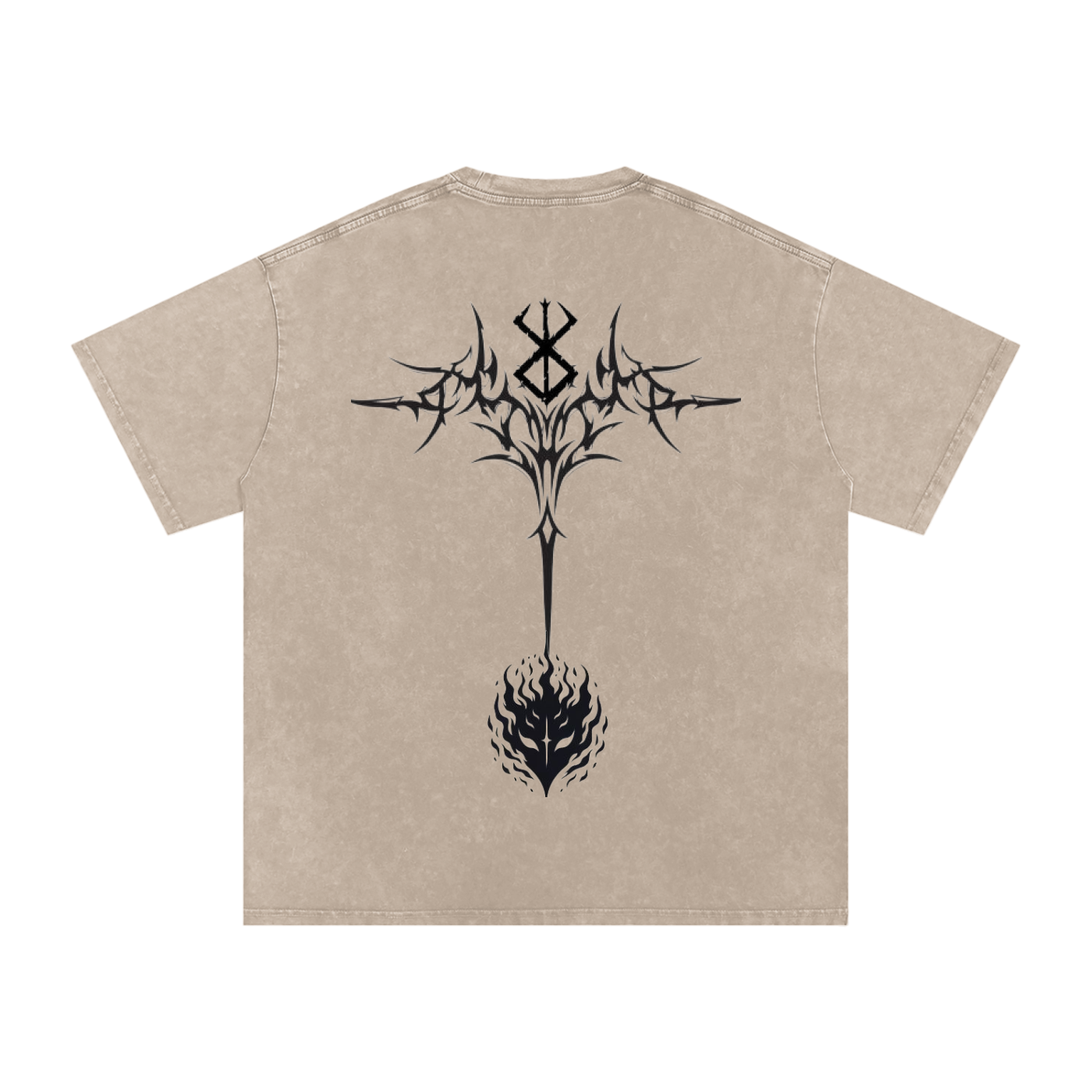 Snow Washed Oversized Cotton T-Shirt