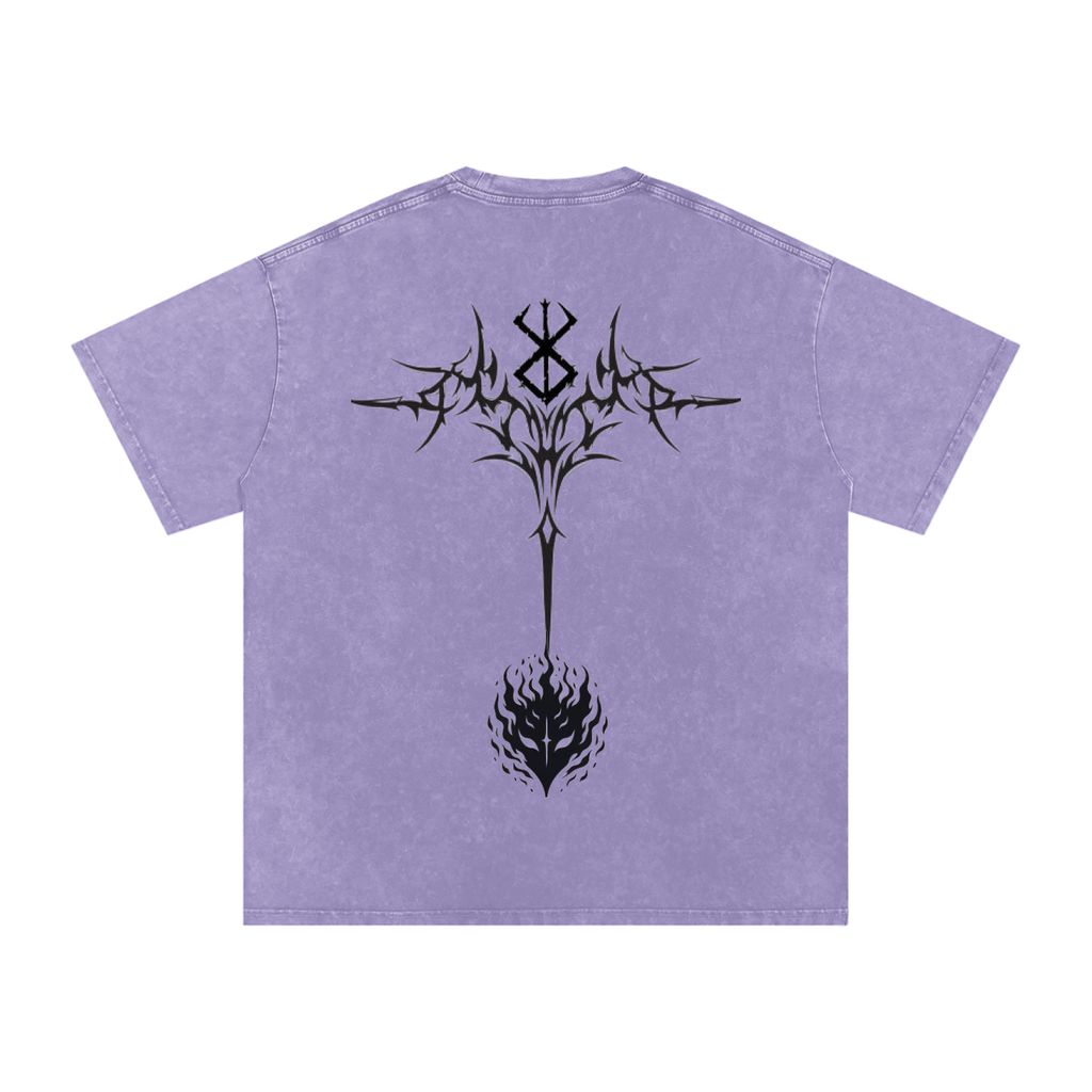 Snow Washed Oversized Cotton T-Shirt