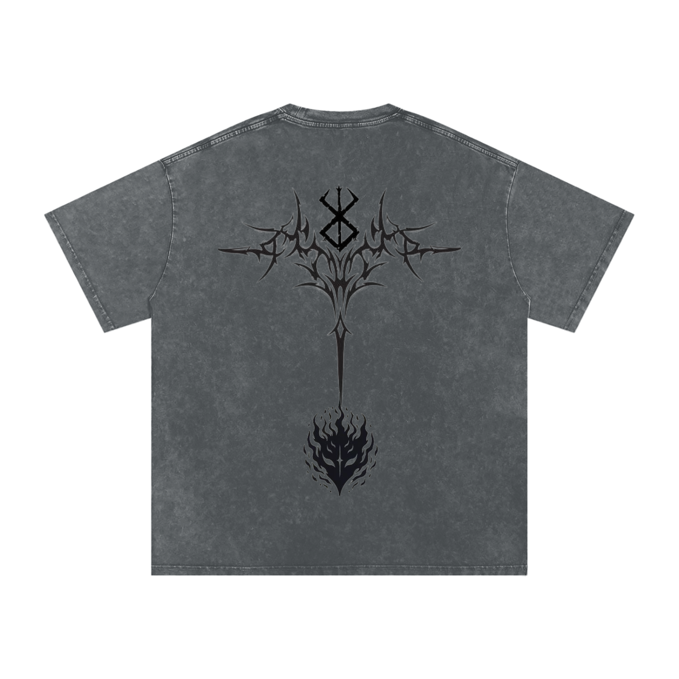 Snow Washed Oversized Cotton T-Shirt