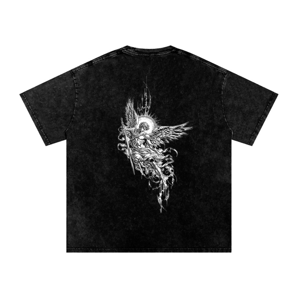 Snow Washed Oversized Cotton T-Shirt